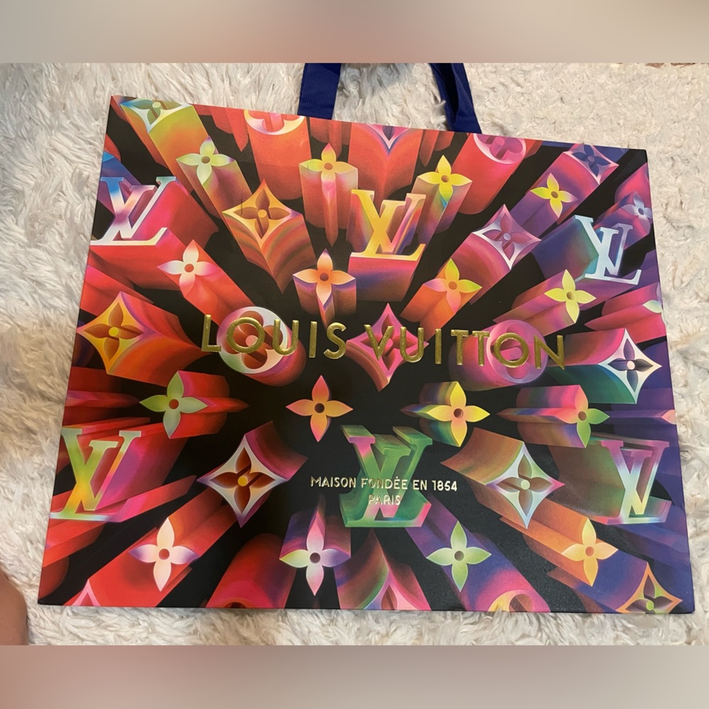 Louis Vuitton Multicolor Shopping Bag brand new huge big with gift tag